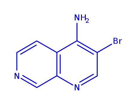 Molecular Structure of 91477-49-5 (1,7-Naphthyridin-4-amine,3-bromo-(9CI))