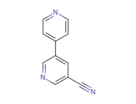 Molecular Structure of 91618-20-1 (5-(pyridin-4-yl)pyridine-3-carbonitrile)