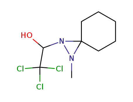 Molecular Structure of 91425-61-5 (2,2,2-trichloro-1-(2-methyl-1,2-diazaspiro[2.5]oct-1-yl)ethanol)