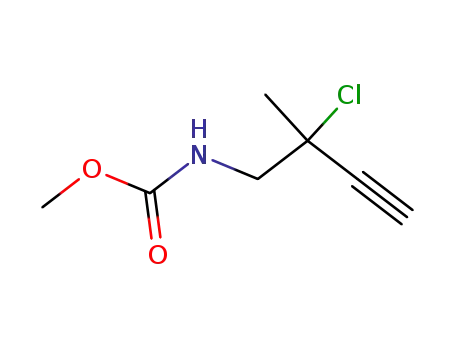 Carbamic  acid,  (2-chloro-2-methyl-3-butynyl)-,  methyl  ester  (9CI)