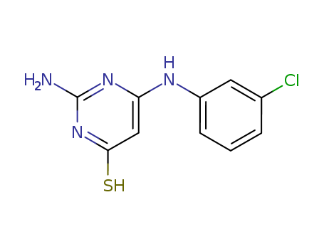 2-amino-6-[(3-chlorophenyl)amino]-1H-pyrimidine-4-thione cas  91552-00-0