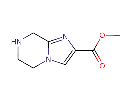 Molecular Structure of 91476-81-2 (Imidazo[1,2-a]pyrazine-2-carboxylic acid, 5,6,7,8-tetrahydro-, methyl ester (9CI))