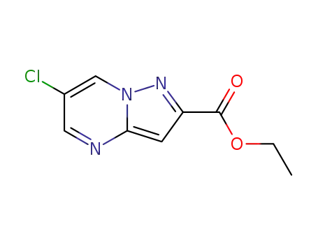 Molecular Structure of 1005209-44-8 (ETHYL 6-CHLOROPYRAZOLO[1,5-A]PYRIMIDINE-2-CARBOXYLATE)