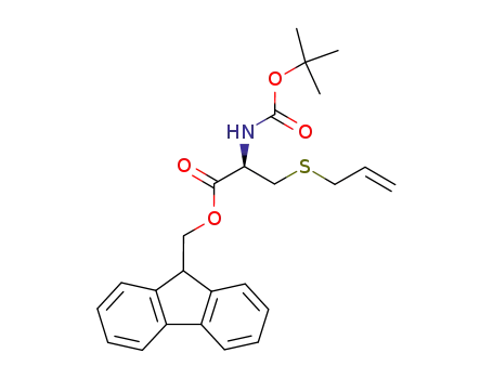 Molecular Structure of 216858-90-1 (N-tert-butoxycarbonyl-S-(2-propenyl)-L-cysteine fluoren-9-ylmethyl ester)