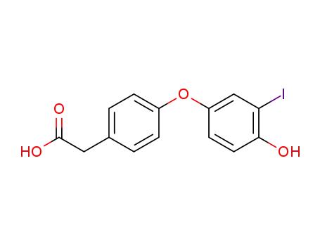 Molecular Structure of 93532-61-7 (4-(4-hydroxy-3-iodophenoxy)-Benzeneacetic acid)