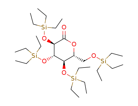 Molecular Structure of 105539-33-1 (2,3,4,6-tetrakis-O-(triethylsilyl)-D-glucopyrano-1,5-lactone)