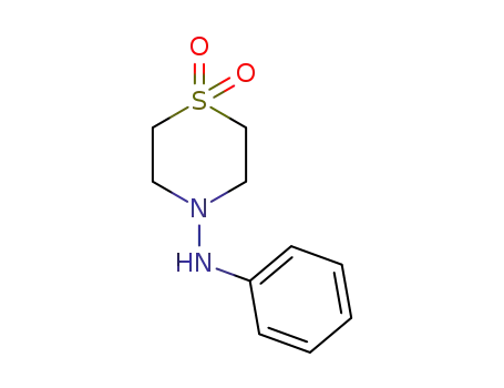 Molecular Structure of 91761-24-9 (N-Phenylthiomorpholin-4-amine 1,1-dioxide)