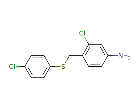 Molecular Structure of 92023-60-4 (3-chloro-4-{[(4-chlorophenyl)sulfanyl]methyl}aniline)
