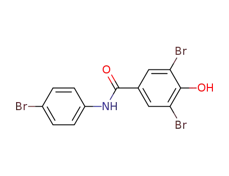 Molecular Structure of 91692-67-0 (3,5-dibromo-N-(4-bromophenyl)-4-hydroxybenzamide)