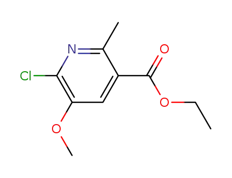 Molecular Structure of 919354-48-6 (Ethyl 6-chloro-5-methoxy-2-methylnicotinate)