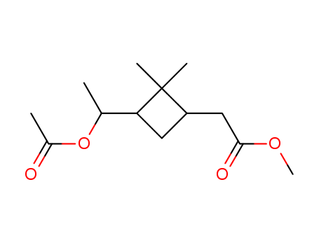 1-[3-(methoxycarbonylmethyl)-2,2-dimethyl-cyclobutyl]ethyl acetate cas  91976-29-3