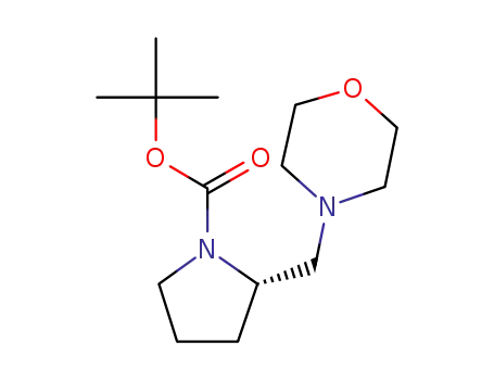 Molecular Structure of 380236-96-4 ((S)-2-morpholin-4-ylmethyl-pyrrolidine-1-carboxylic acid tert-butyl ester)