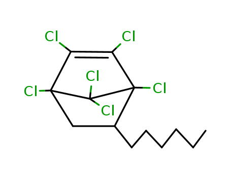 Bicyclo[2.2.1]hept-2-ene,1,2,3,4,7,7-hexachloro-5-hexyl- cas  91820-76-7