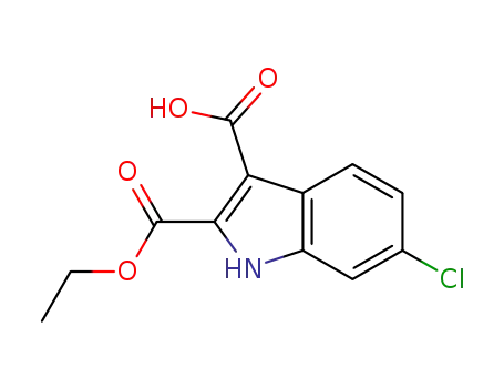 1H-Indole-2,3-dicarboxylic  acid,  6-chloro-,  2-ethyl  ester