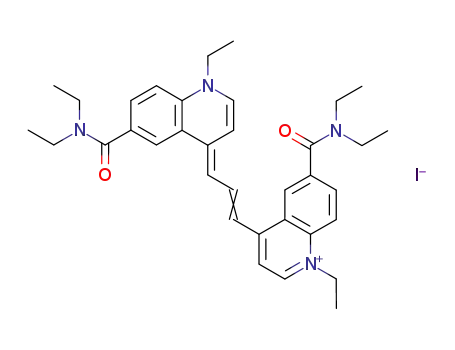 6-(Diethylcarbamoyl)-4-{3-[6-(diethylcarbamoyl)-1-ethylquinolin-4(1H)-ylidene]prop-2-en-1-yl}-1-ethylquinolin-1-ium iodide