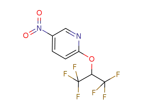 Molecular Structure of 917924-00-6 (5-nitro-2-(2,2,2-trifluoro-1-trifluoromethylethoxy)pyridine)