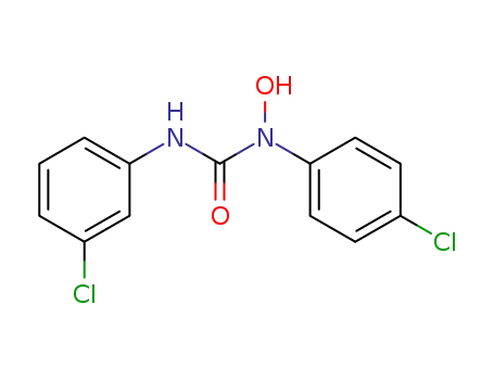 Molecular Structure of 91719-01-6 (N-(4-chlorophenyl)-N-hydroxy-N'-(3-chlorophenyl)urea)