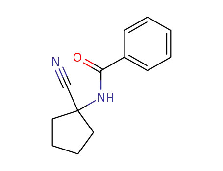 Molecular Structure of 91806-24-5 (N-(1-CYANO-CYCLOPENTYL)-BENZAMIDE)