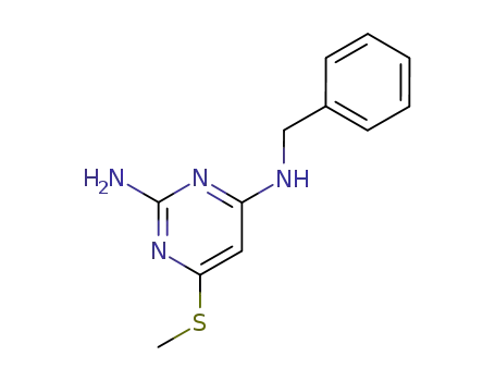 Molecular Structure of 91769-84-5 (N~4~-benzyl-6-(methylsulfanyl)pyrimidine-2,4-diamine)
