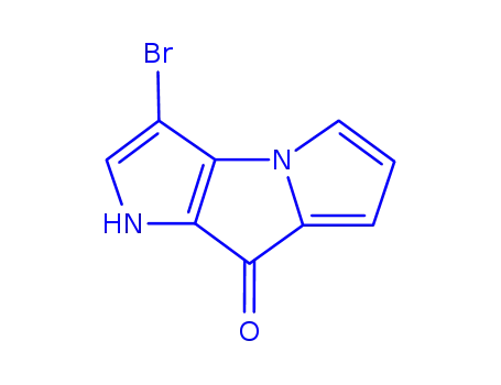Molecular Structure of 918331-14-3 (Pyrrolo[2,3-b]pyrrolizin-8(1H)-one,  3-bromo-)