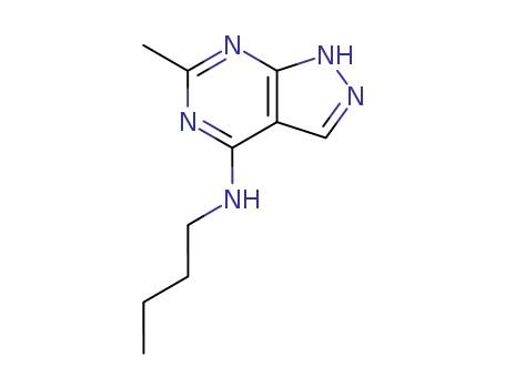 Molecular Structure of 91978-25-5 (N-butyl-6-methyl-1H-pyrazolo[3,4-d]pyrimidin-4-amine)