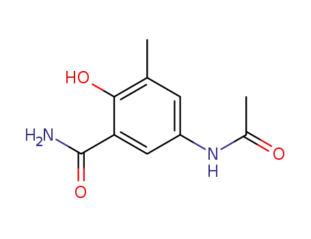 Molecular Structure of 91880-41-0 (5-(acetylamino)-2-hydroxy-3-methylbenzamide)