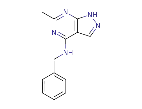 Molecular Structure of 91769-01-6 (N-benzyl-6-methyl-1H-pyrazolo[3,4-d]pyrimidin-4-amine)