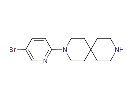 Molecular Structure of 918653-07-3 (3-(5-BROMOPYRIDIN-2-YL)-3,9-DIAZASPIRO [5.5]UNDECANE)