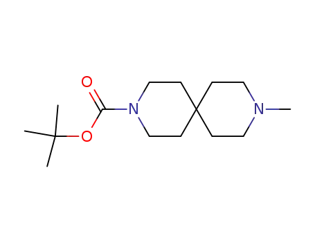 Molecular Structure of 918653-13-1 (3,9-Diazaspiro[5.5]undecane-3-carboxylic acid, 9-methyl-, 1,1-dimethylethyl ester)