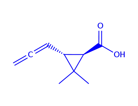 Cyclopropanecarboxylic acid, 2,2-dimethyl-3-(1,2-propadienyl)-, (1R-trans)- (9CI)