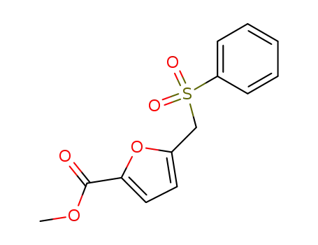 Molecular Structure of 91903-72-9 (METHYL 5-[(PHENYLSULFONYL)METHYL]-2-FUROATE)