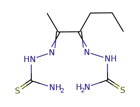 Molecular Structure of 60812-82-0 (Hydrazinecarbothioamide,
2,2'-(1-methyl-2-propyl-1,2-ethanediylidene)bis-)
