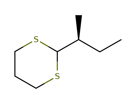 Molecular Structure of 20659-72-7 (1,3-Dithiane, 2-(1-methylpropyl)-, (S)-)