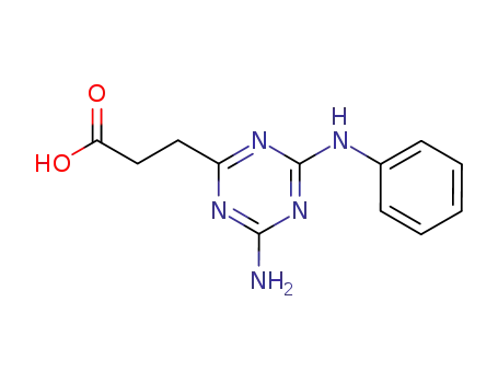 Molecular Structure of 91719-85-6 (3-(4-AMINO-6-ANILINO-1,3,5-TRIAZIN-2-YL)PROPANOIC ACID)