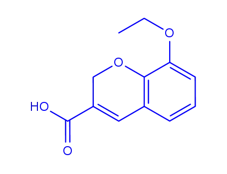Molecular Structure of 923121-28-2 (8-ethoxy-2H-chromene-3-carboxylic acid)