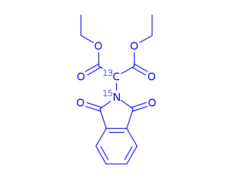 Molecular Structure of 92096-47-4 (DIETHYL 2-PHTHALIMIDOMALONATE-2-13C, 99 ATOM % 13C)