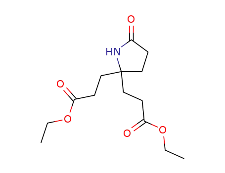 Molecular Structure of 92358-16-2 (2,2-Pyrrolidinedipropanoic acid, 5-oxo-, diethyl ester)