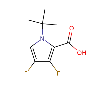 Molecular Structure of 92236-88-9 (1H-Pyrrole-2-carboxylic acid, 1-(1,1-dimethylethyl)-3,4-difluoro-)