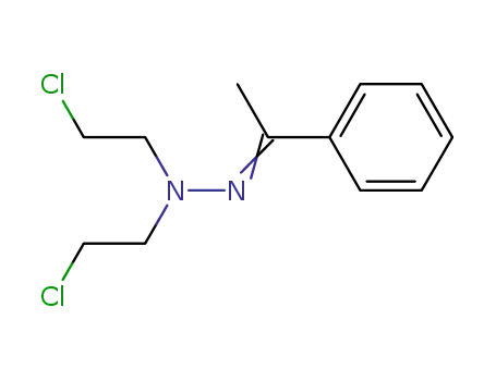 Molecular Structure of 92167-89-0 ((2Z)-1,1-bis(2-chloroethyl)-2-(1-phenylethylidene)hydrazine)