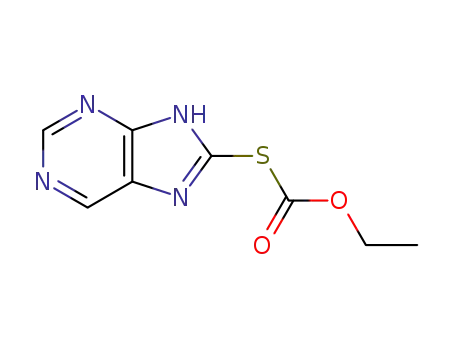 Molecular Structure of 92352-21-1 (ethyl 7H-purin-8-ylsulfanylformate)