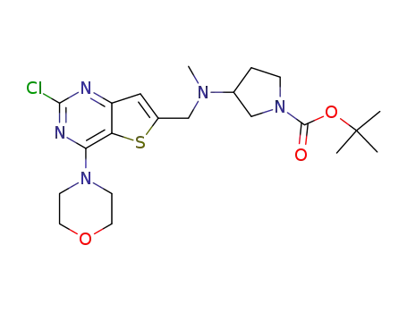 3-[(2-chloro-4-morpholin-4-yl-thieno[3,2-d]pyrimidin-6-ylmethyl)-methyl-amino]-pyrrolidine-1-carboxylic acid tert-butyl ester
