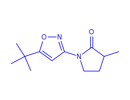 Molecular Structure of 92338-74-4 (1-(5-tert-butyl-1,2-oxazol-3-yl)-3-methylpyrrolidin-2-one)