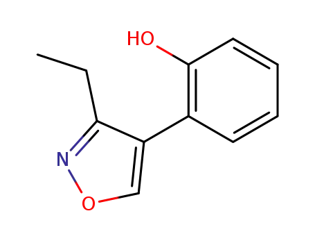 Molecular Structure of 1133-47-7 (2-(3-ethyl-isoxazol-4-yl)-phenol)