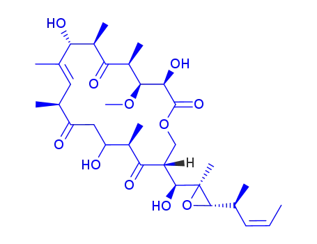 Oxacyclooctadec-9-ene-2,6,12,16-tetrone, 3,8,14-trihydroxy-17-((S)-hydroxy((2R,3R)-2-methyl-3-((1S,2Z)-1-methyl-2-butenyl)oxiranyl)methyl)-4-methoxy-5,7,9,11,15-pentamethyl-, (3R,4S,5S,7R,8R,9E,11S,14S,15R,17R)-
