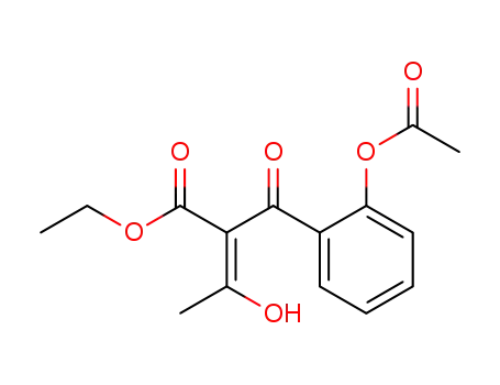 Molecular Structure of 92397-13-2 (ETHYL 2-ACETYLOXY-A-(1-HYDROXYETHYLIDENE)-B-OXOBENZENE PROPANOATE)