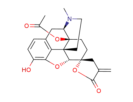 4,5α-epoxy-3,6α,14-trihydroxy-6β-(2-carboxyallyl)-17-methylmorphinan γ-lactone 14-acetate ester
