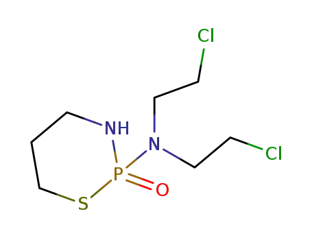 Molecular Structure of 92333-46-5 (N,N-bis(2-chloroethyl)-1,3,2-thiazaphosphinan-2-amine 2-oxide)
