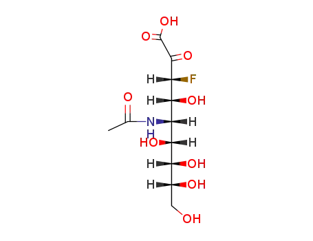Molecular Structure of 921-40-4 (3-fluoro-N-acetylneuraminic acid)