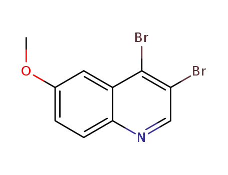 Molecular Structure of 924279-08-3 (3,4-Dibromo-6-methoxyquinoline)