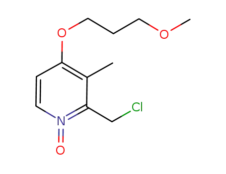 Molecular Structure of 924663-39-8 (Pyridine, 2-(chloromethyl)-4-(3-methoxypropoxy)-3-methyl-, 1-oxide)
